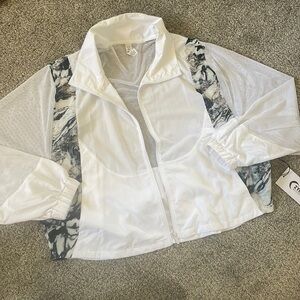 Zyia sheer white jacket XXL